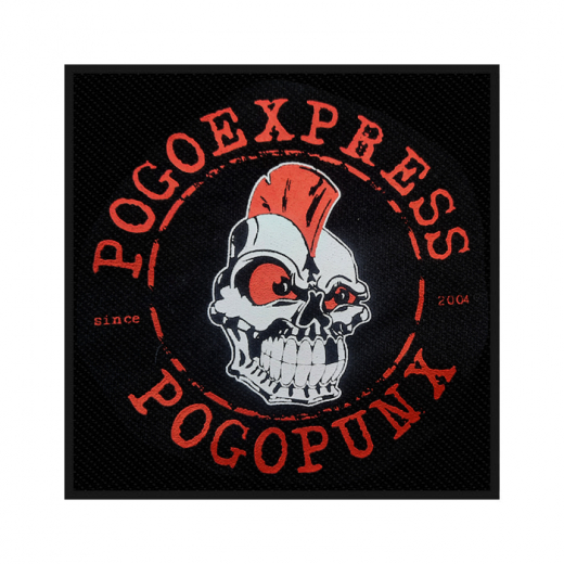 Pogoexpress Patch – Schwarz/Rot – zum Aufnähen