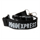 Pogoexpress Schlüsselband – Schwarz mit rotem Frontprint & farbigem Skull-Logo