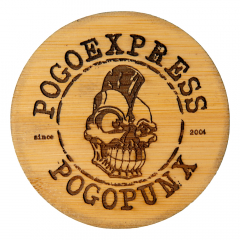 Pogoexpress Untersetzer – Rund & aus Bambus mit Logo-Branding – Ø 8,5 cm